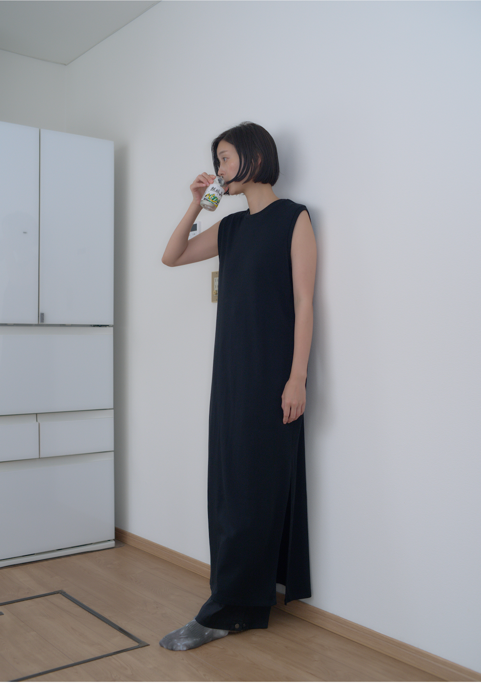 awasa /Supima Aging Cotton No-sleeve Onepiece