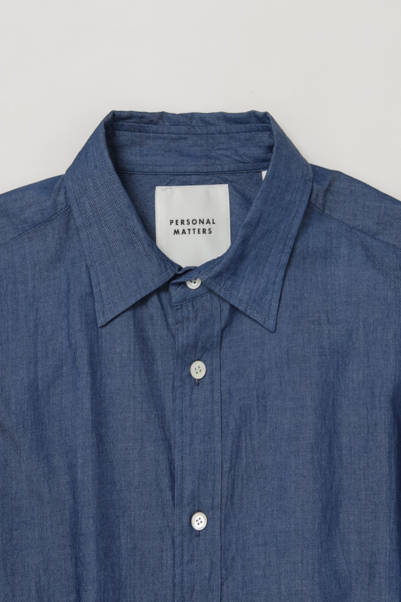PERSONAL MATTERS / Indigo Dye Cotton Twill Shirt