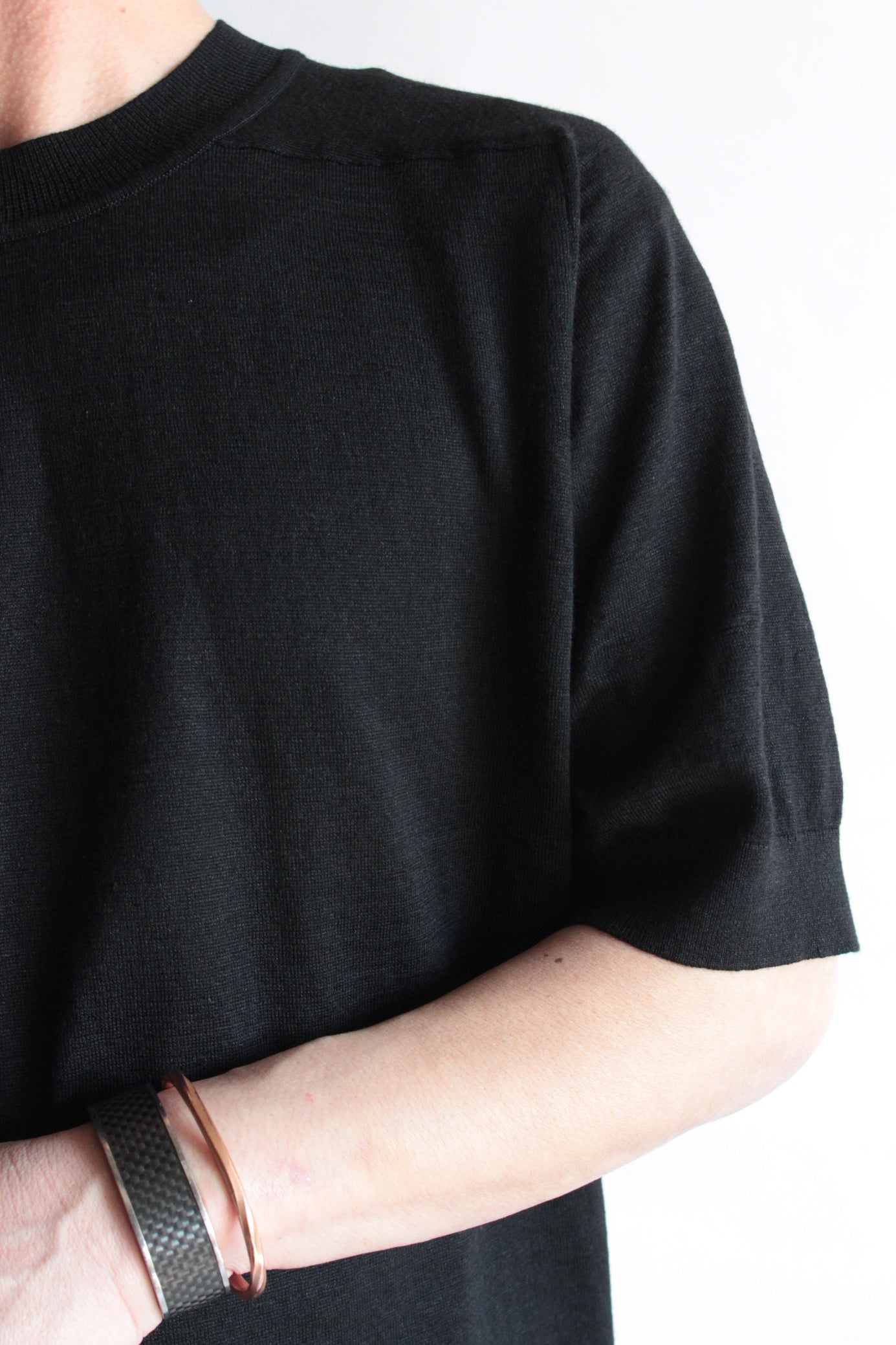 UMEDA / 16GG Wool Linen Crew Neck Pullover
