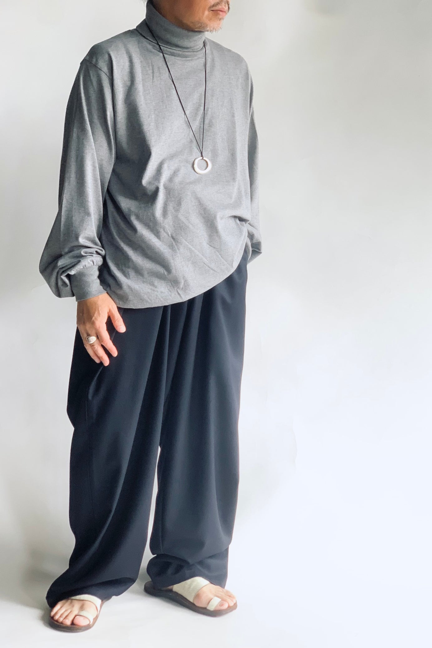K.ITO / COTTON CASHMERE TURTLE NECK L/S-T