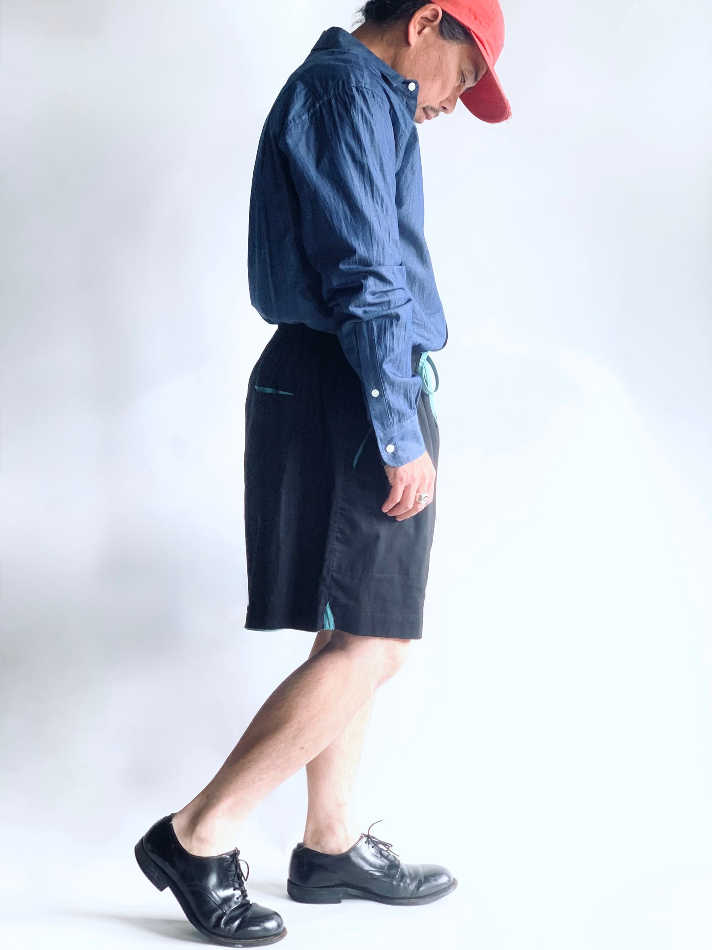 PERSONAL MATTERS / Indigo Dye Cotton Twill Shirt