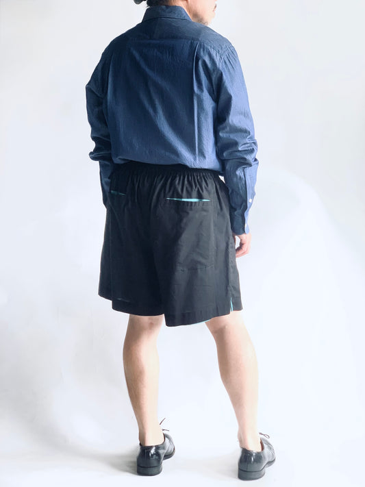 PERSONAL MATTERS / Indigo Dye Cotton Twill Shirt