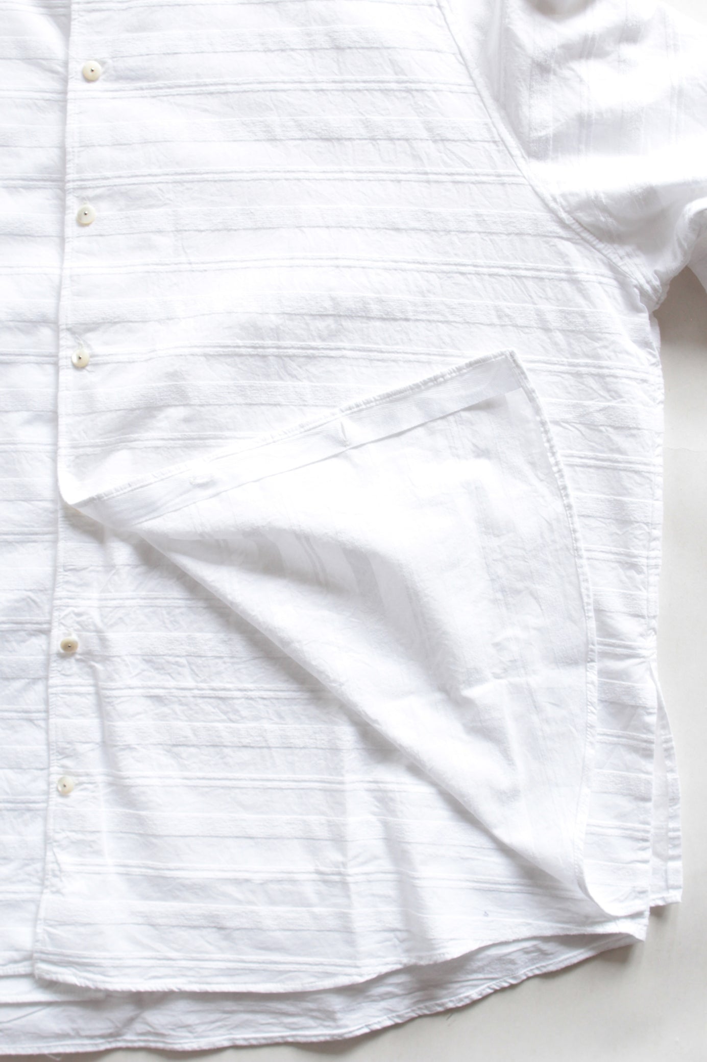 roundabout / L/S NoCollar Double Shirt