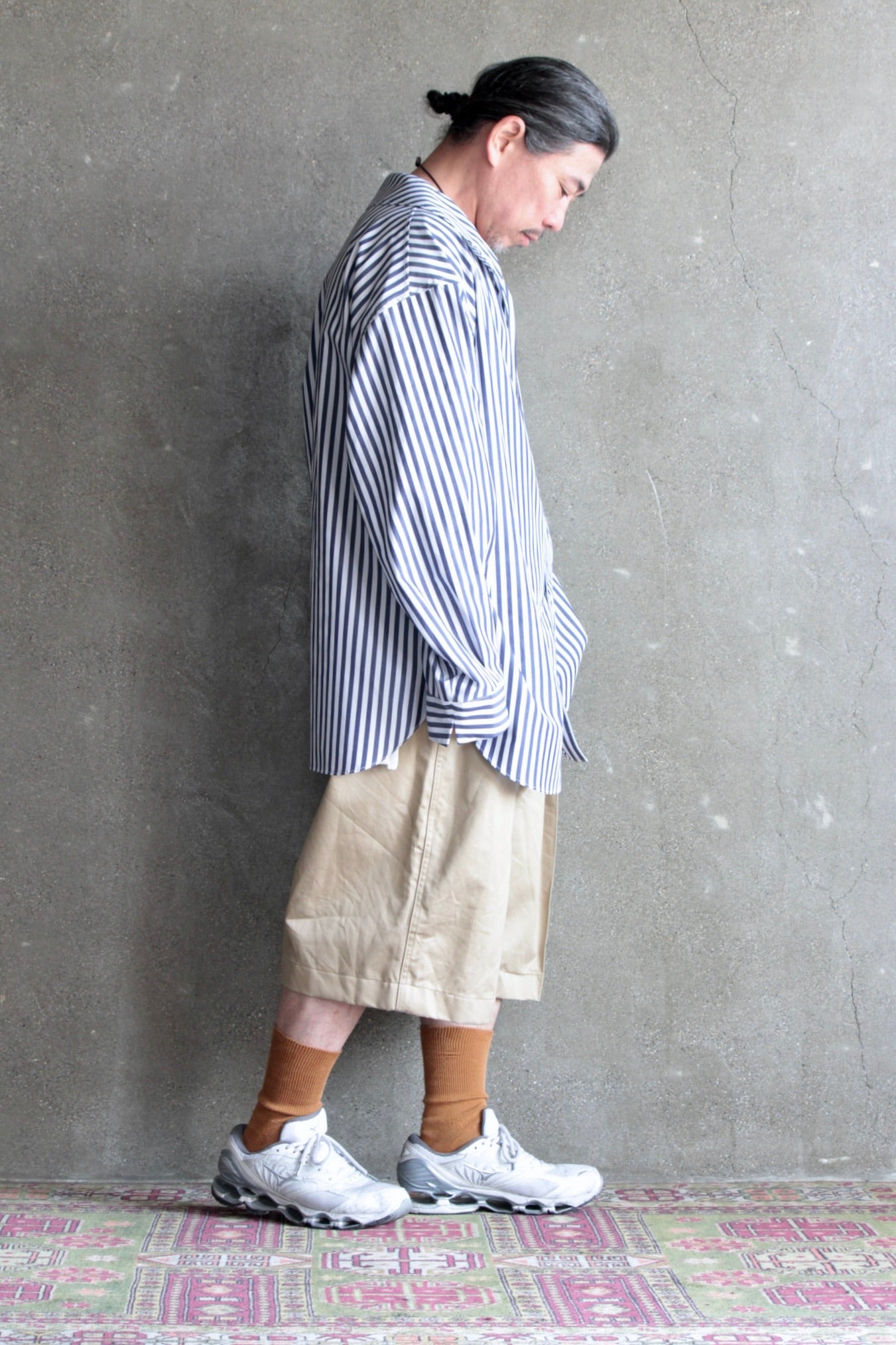 METHO / Open collar flat shirt