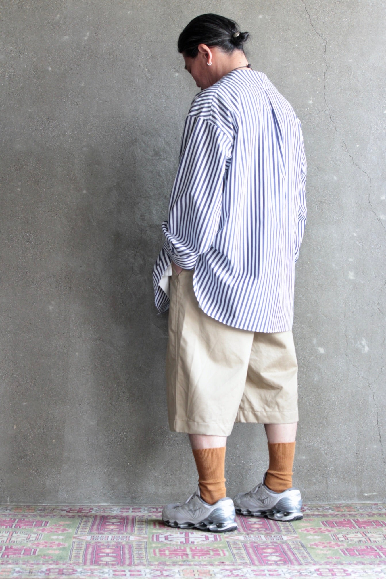 METHO / Open collar flat shirt