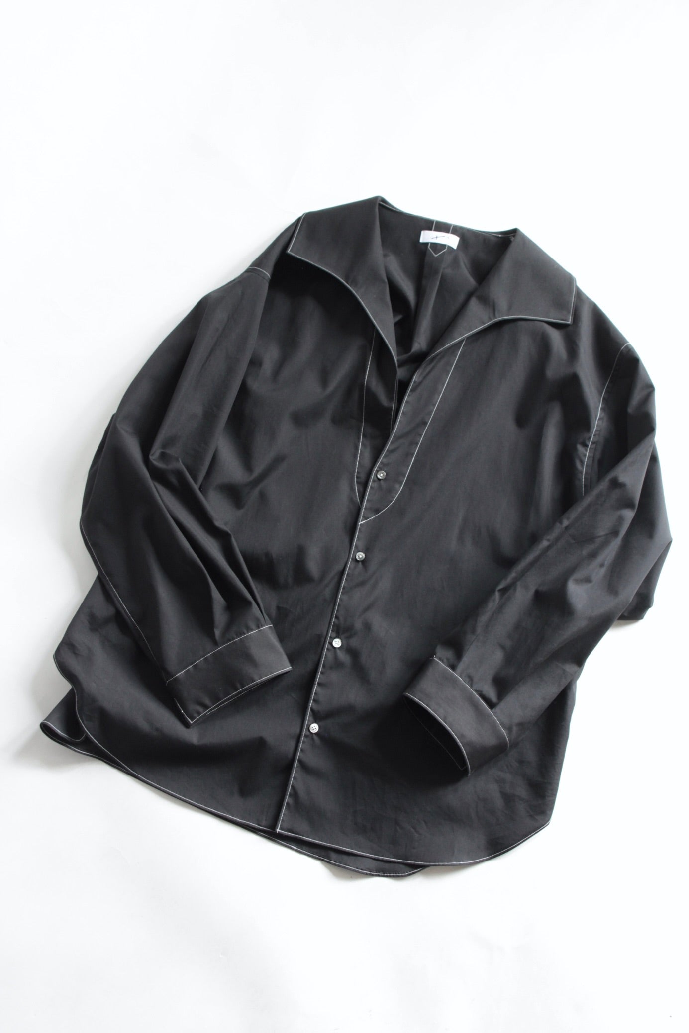 METHO / Open collar flat shirt