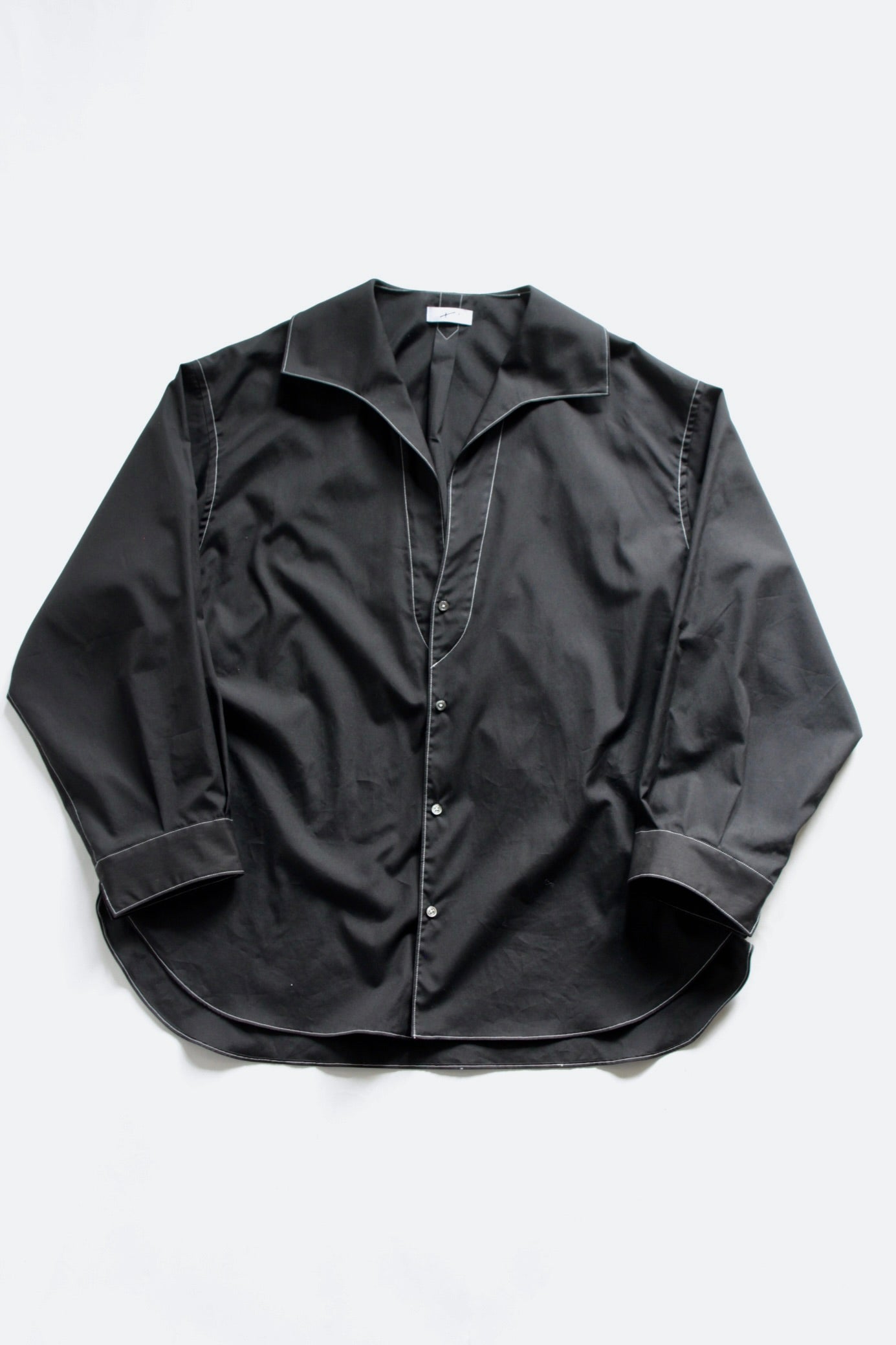 METHO / Open collar flat shirt