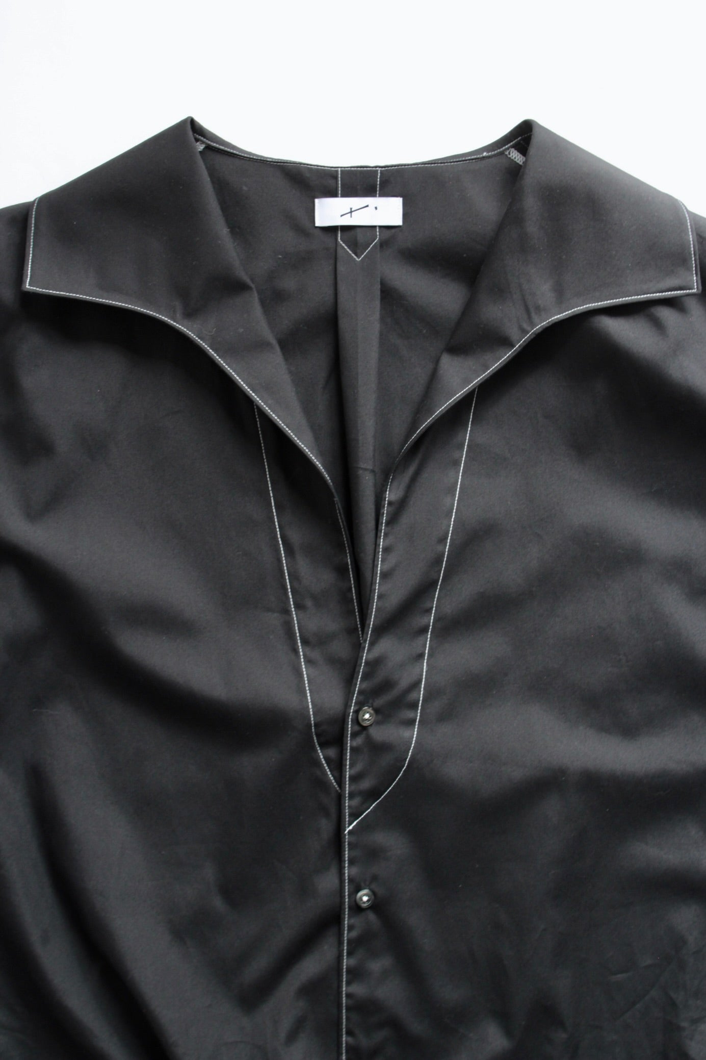 METHO / Open collar flat shirt