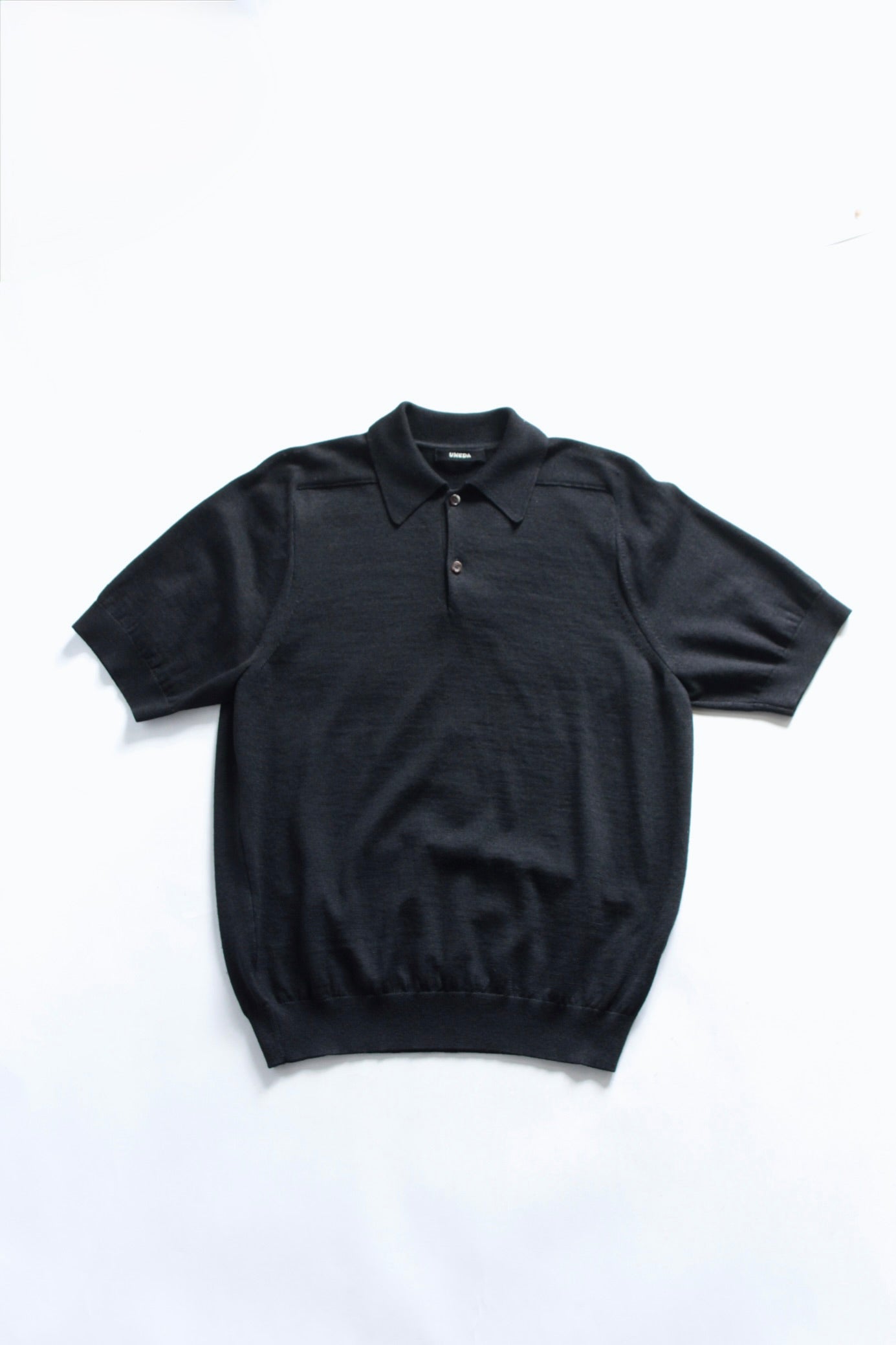 UMEDA / 12GG Wool Linen Polo Shirt