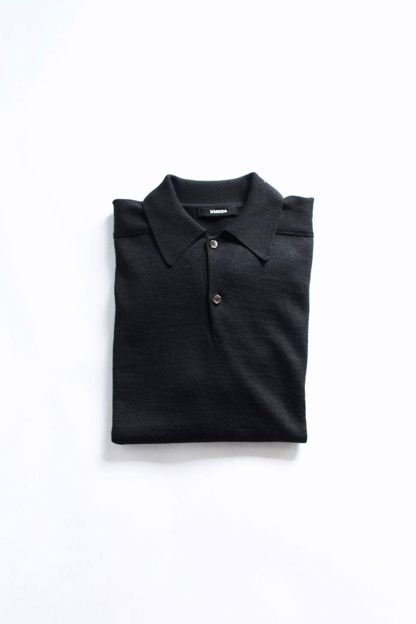 UMEDA / 12GG Wool Linen Polo Shirt