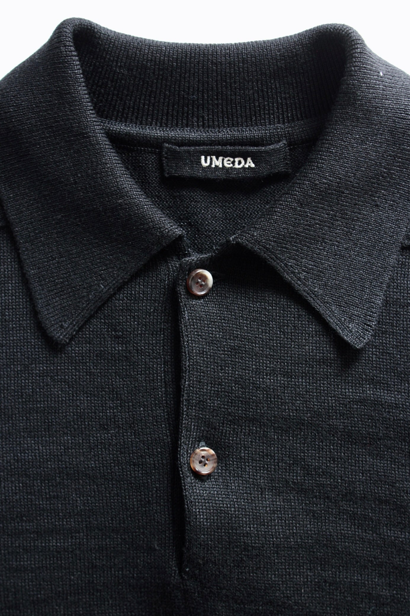 UMEDA / 12GG Wool Linen Polo Shirt