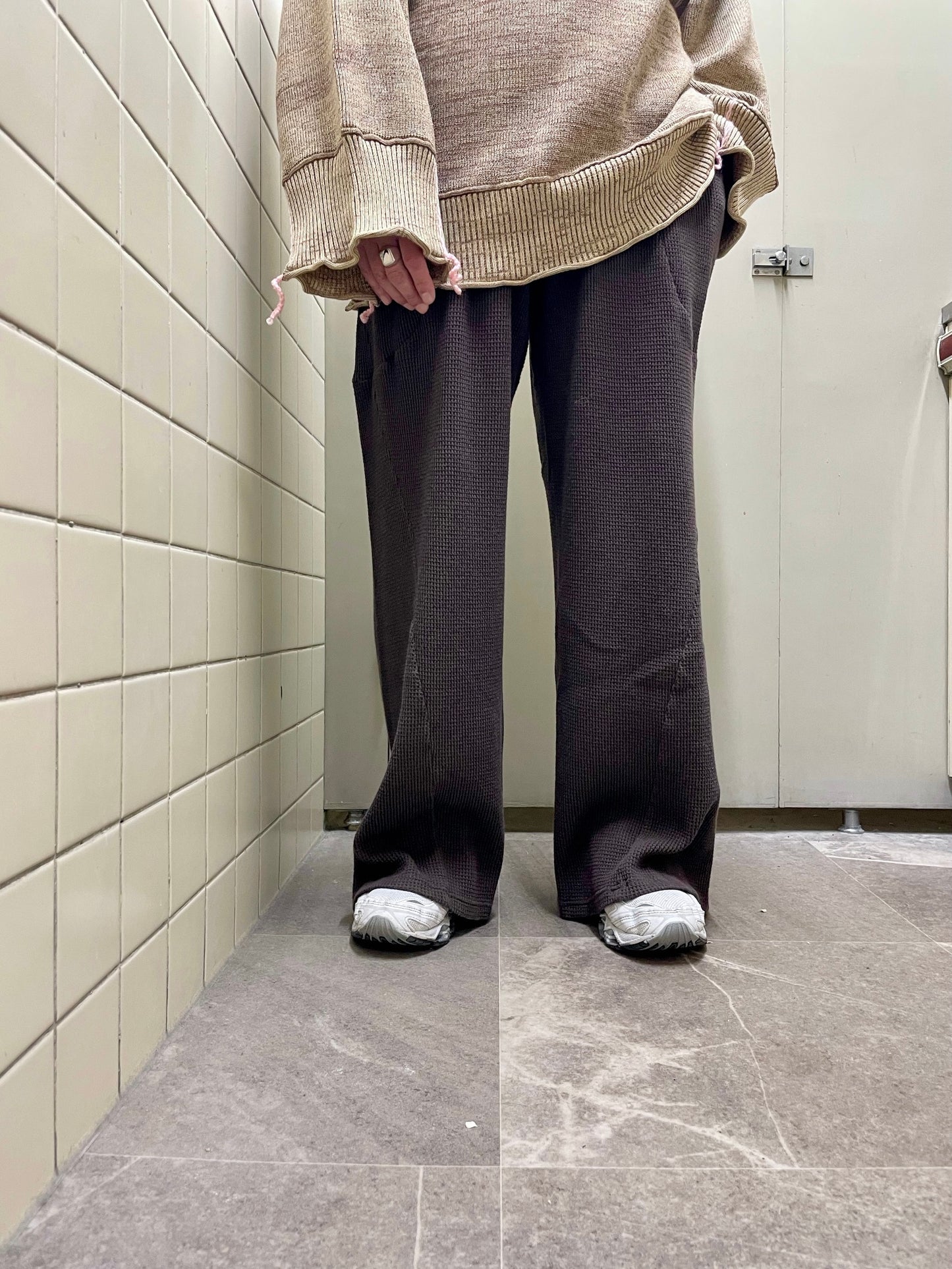ANDER / WAFFLE CURVY PANTS