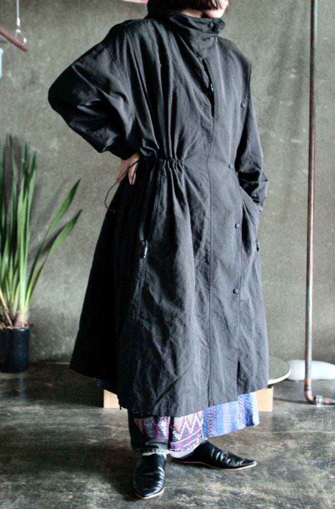 WRYHT / ASYMMETRY FRONT ANORAK COAT