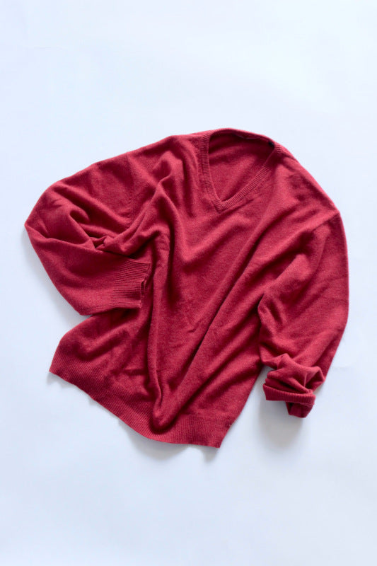 VINTAGE / Cashmere V-neck SWEATER