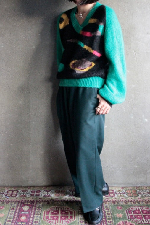 USED /90's INTARSIA SWEATER