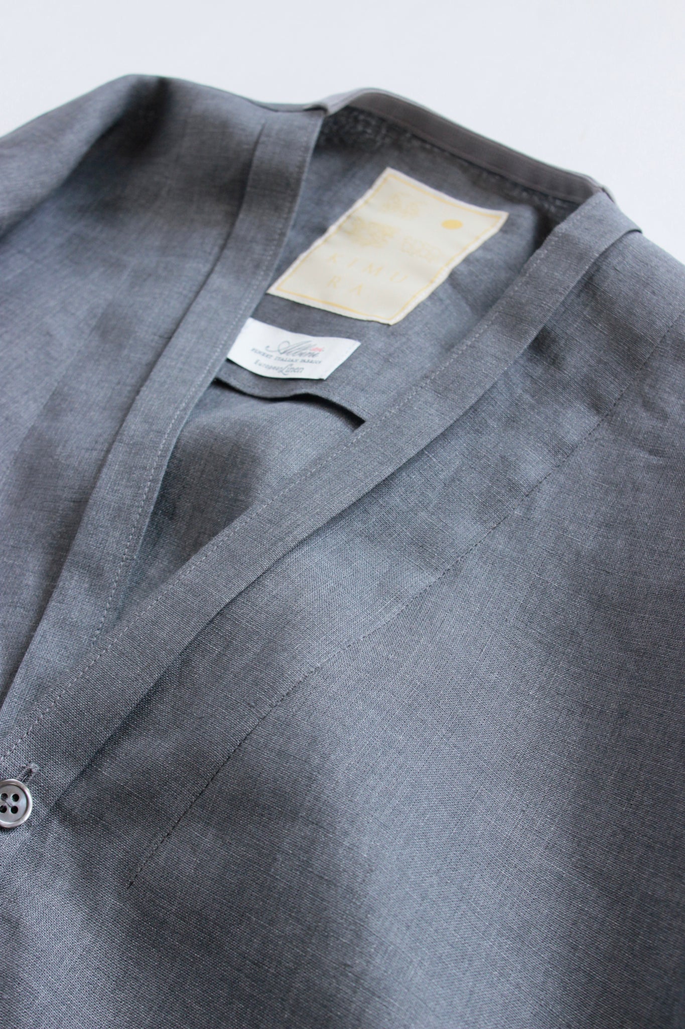 KIMURA / narrowing cardigan Albini linen