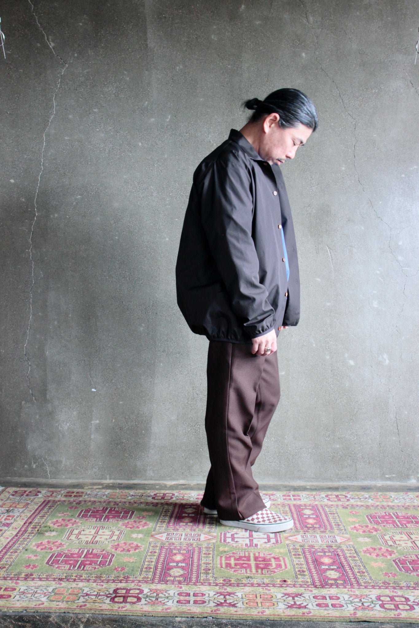 KIMURA / narrowing cardigan with collar