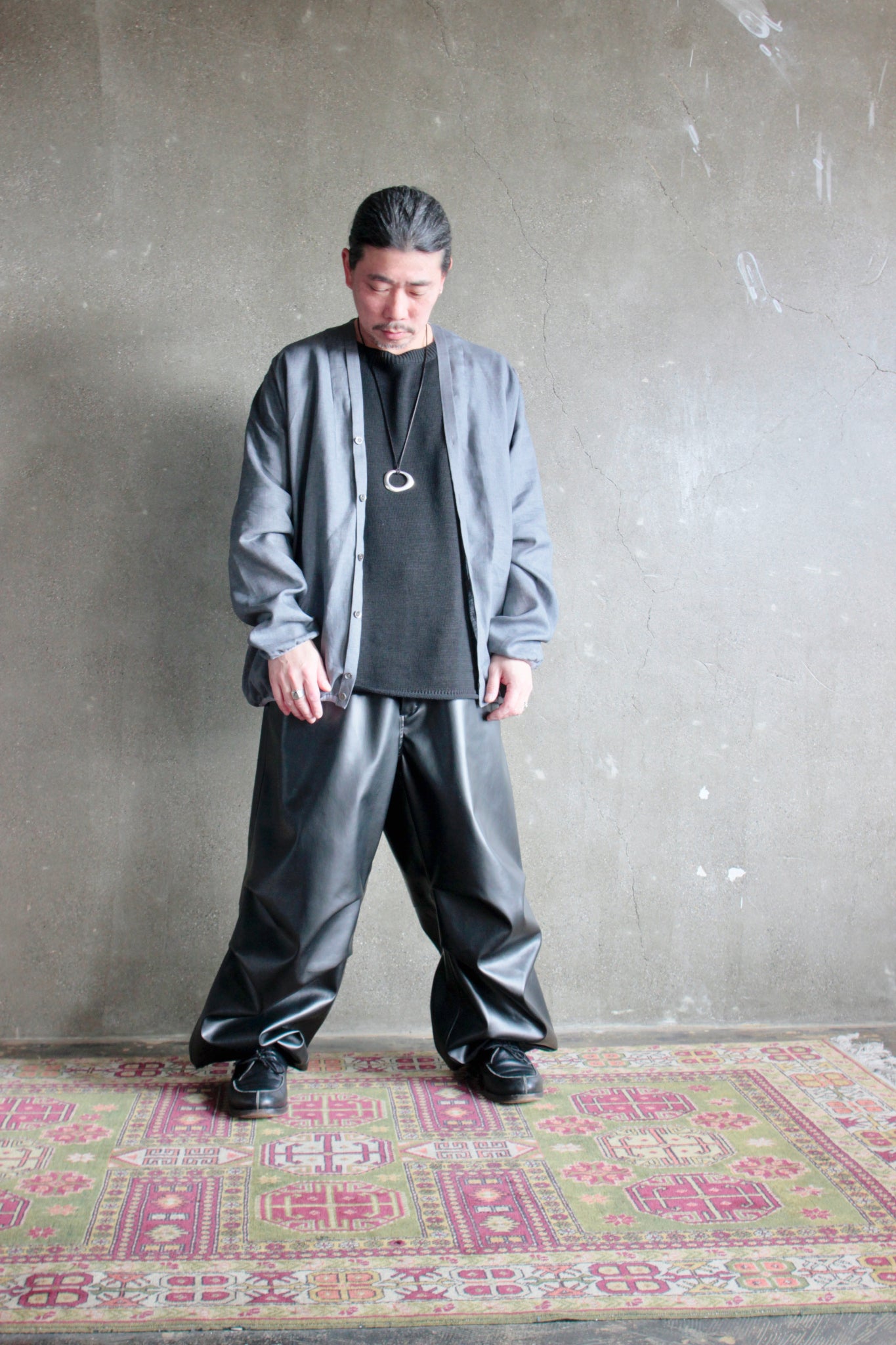 KIMURA / narrowing cardigan Albini linen