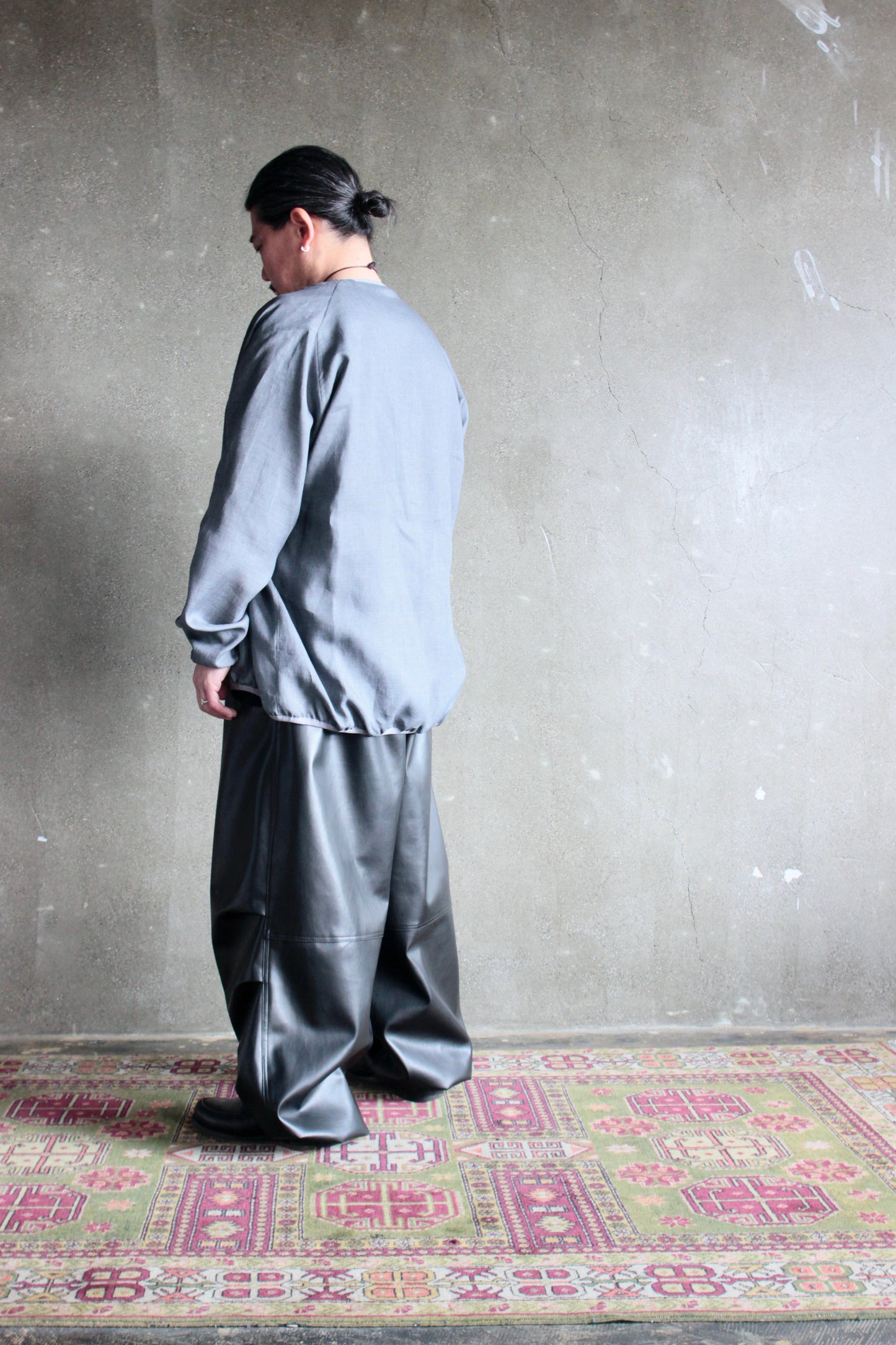 KIMURA / narrowing cardigan Albini linen
