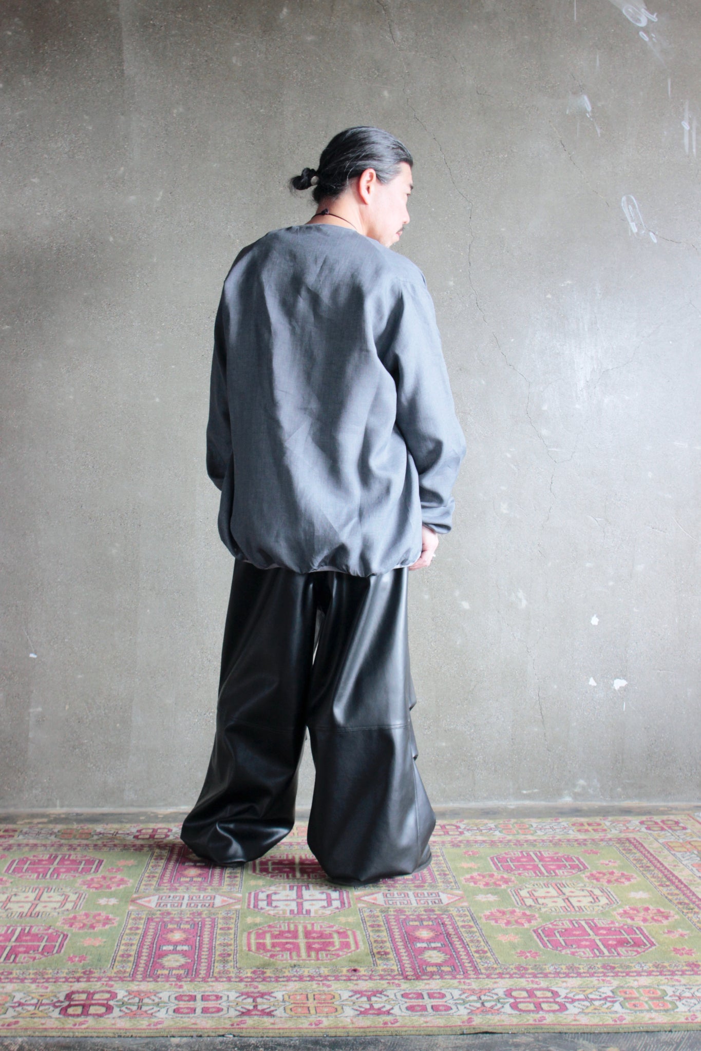KIMURA / narrowing cardigan Albini linen