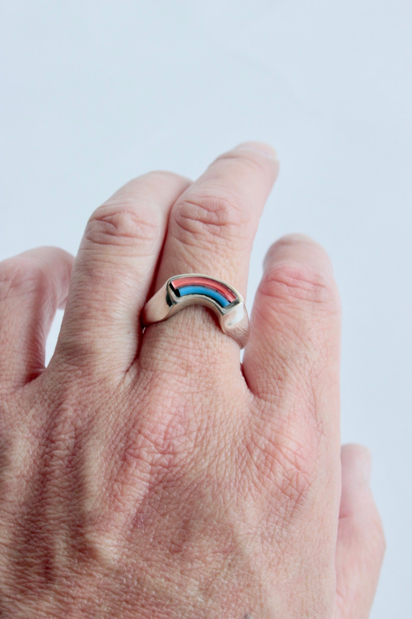 Denis&Anna / INLAY BUTTON RING
