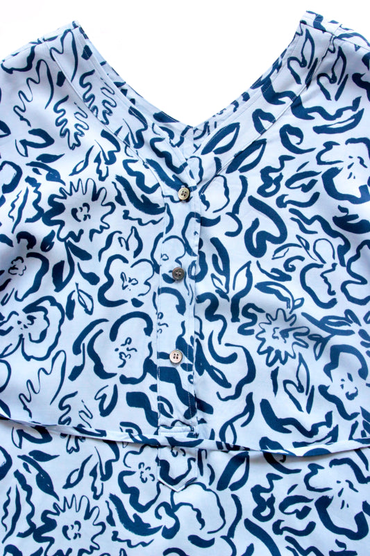 WRYHT / SLIT NECK PAJAMA DRESS