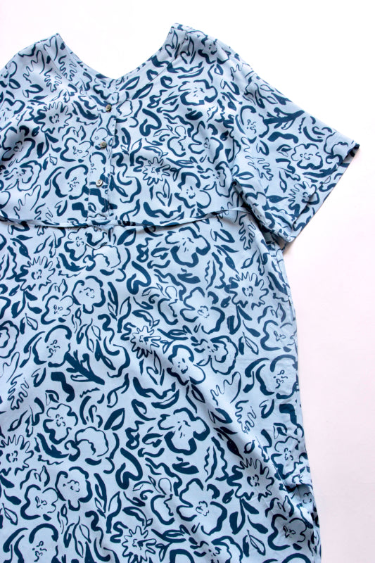 WRYHT / SLIT NECK PAJAMA DRESS