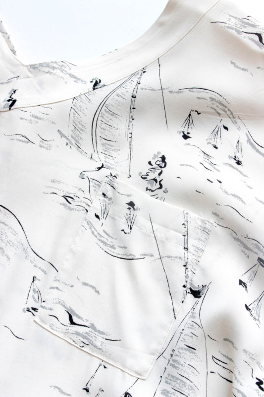 WRYHT / SLIT NECK PAJAMA DRESS