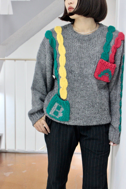 USED /FUNNY HAND KNIT