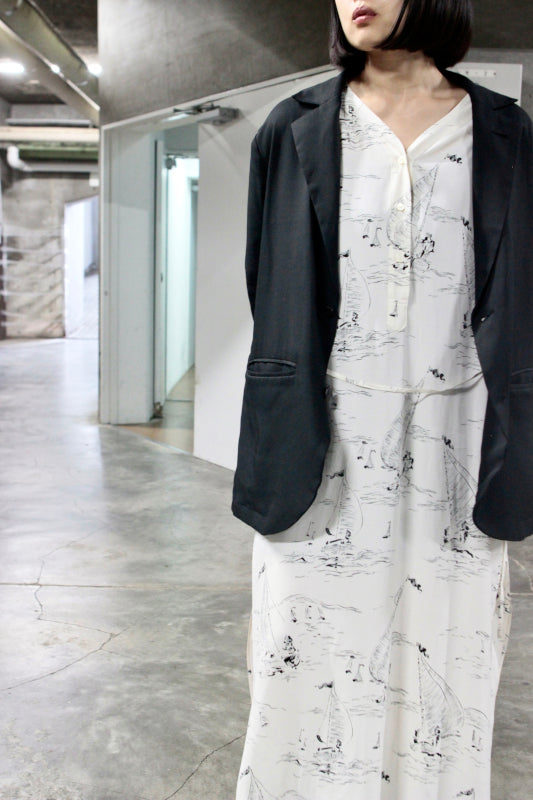 WRYHT / SLIT NECK PAJAMA DRESS
