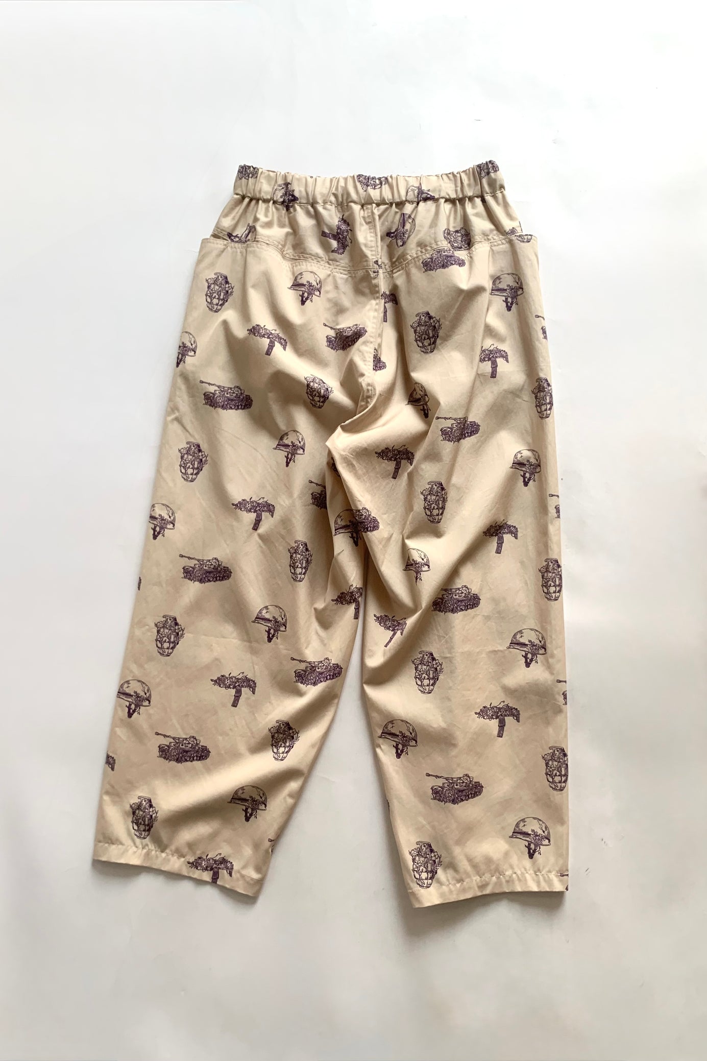 roundabout /Patterned Big Ballon Pants