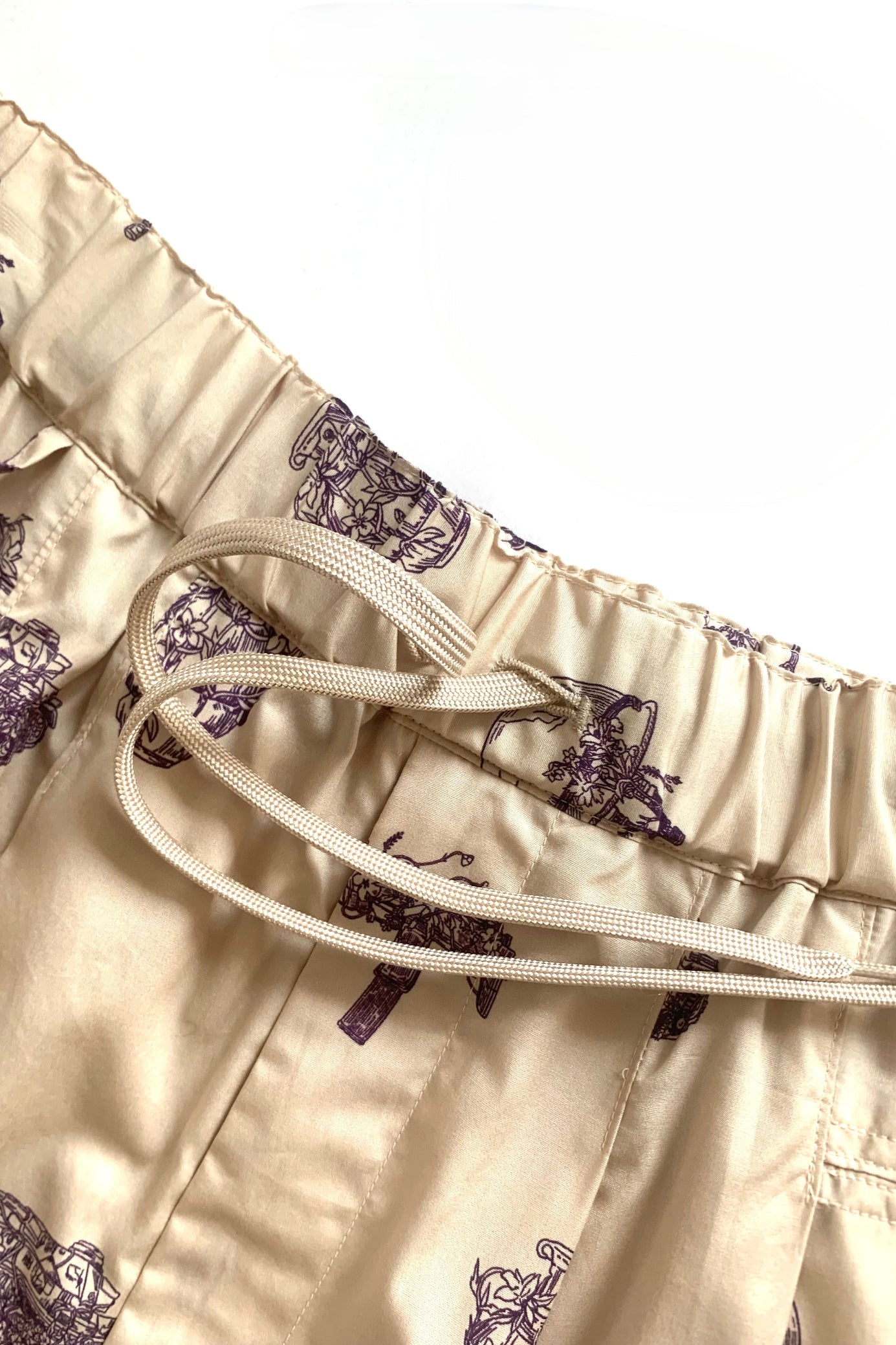 roundabout /Patterned Big Ballon Pants