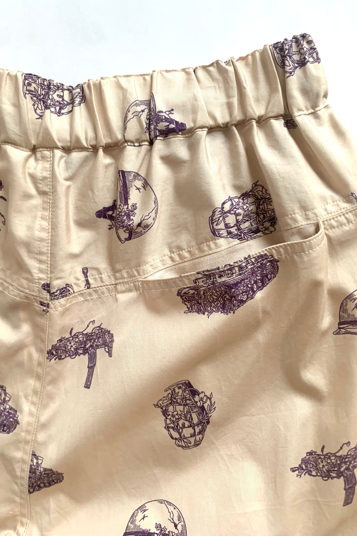 roundabout /Patterned Big Ballon Pants
