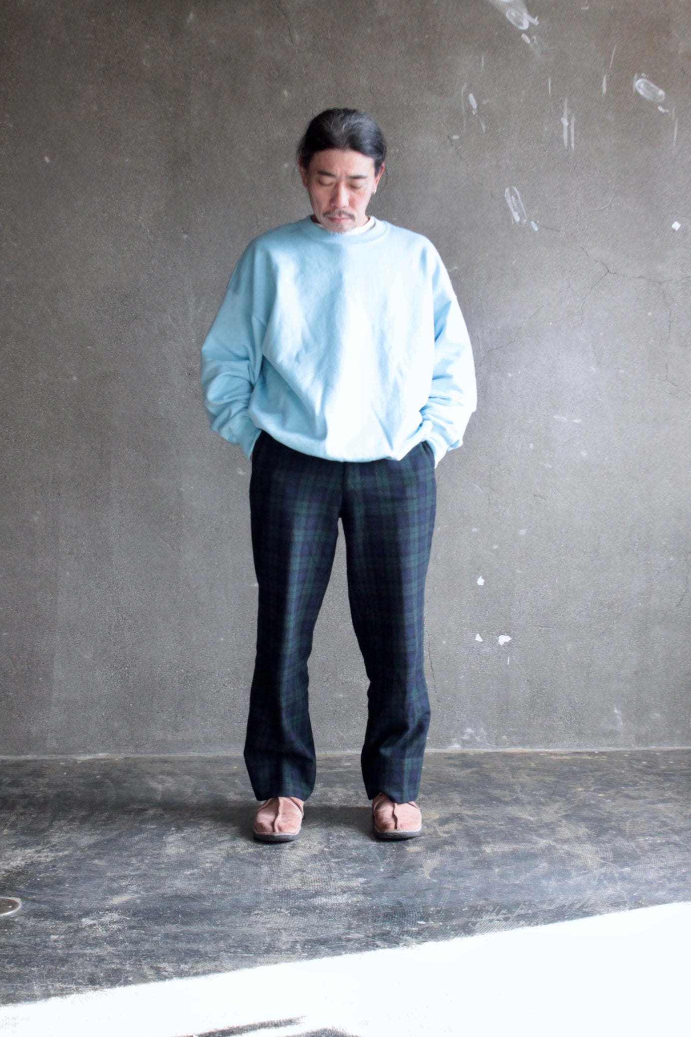 awasa /supima aging cotton crew neck sweatshirt