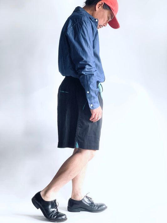 PERSONAL MATTERS / Indigo Dye Cotton Twill Shirt