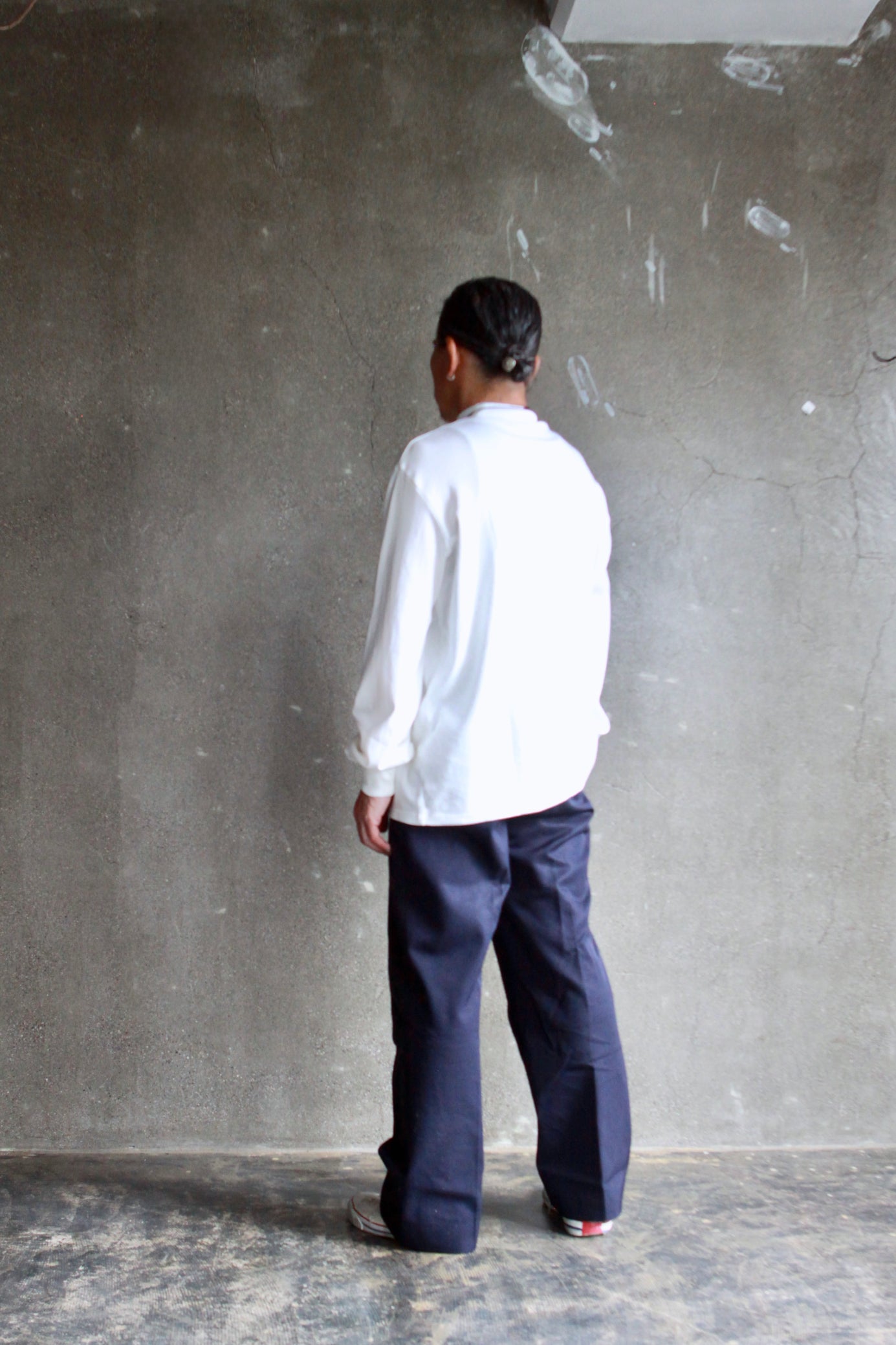 awasa /supima aging cotton smooth mock neck