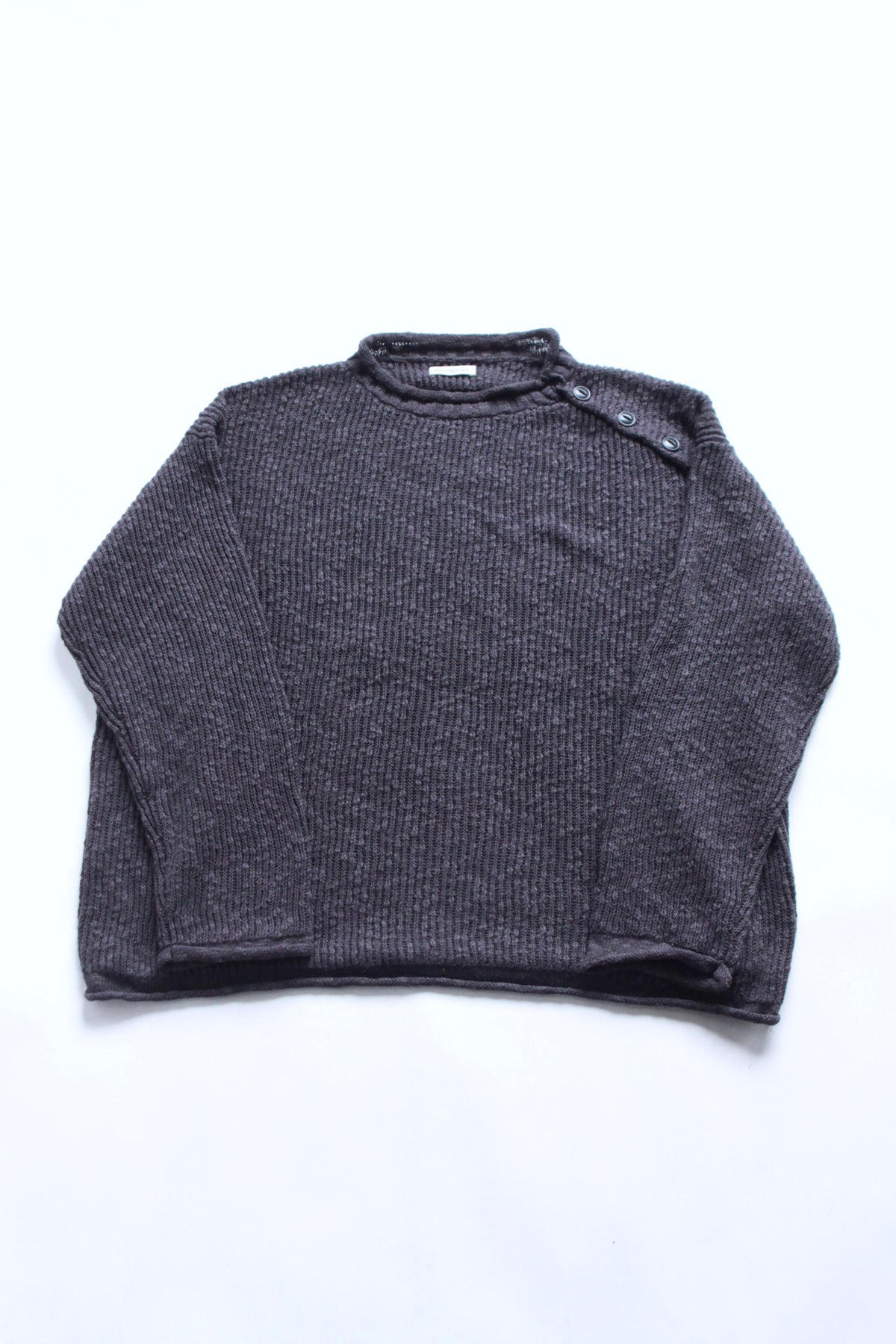 nakedgauze / COTTON LINEN LOOSE FIT SWEATER