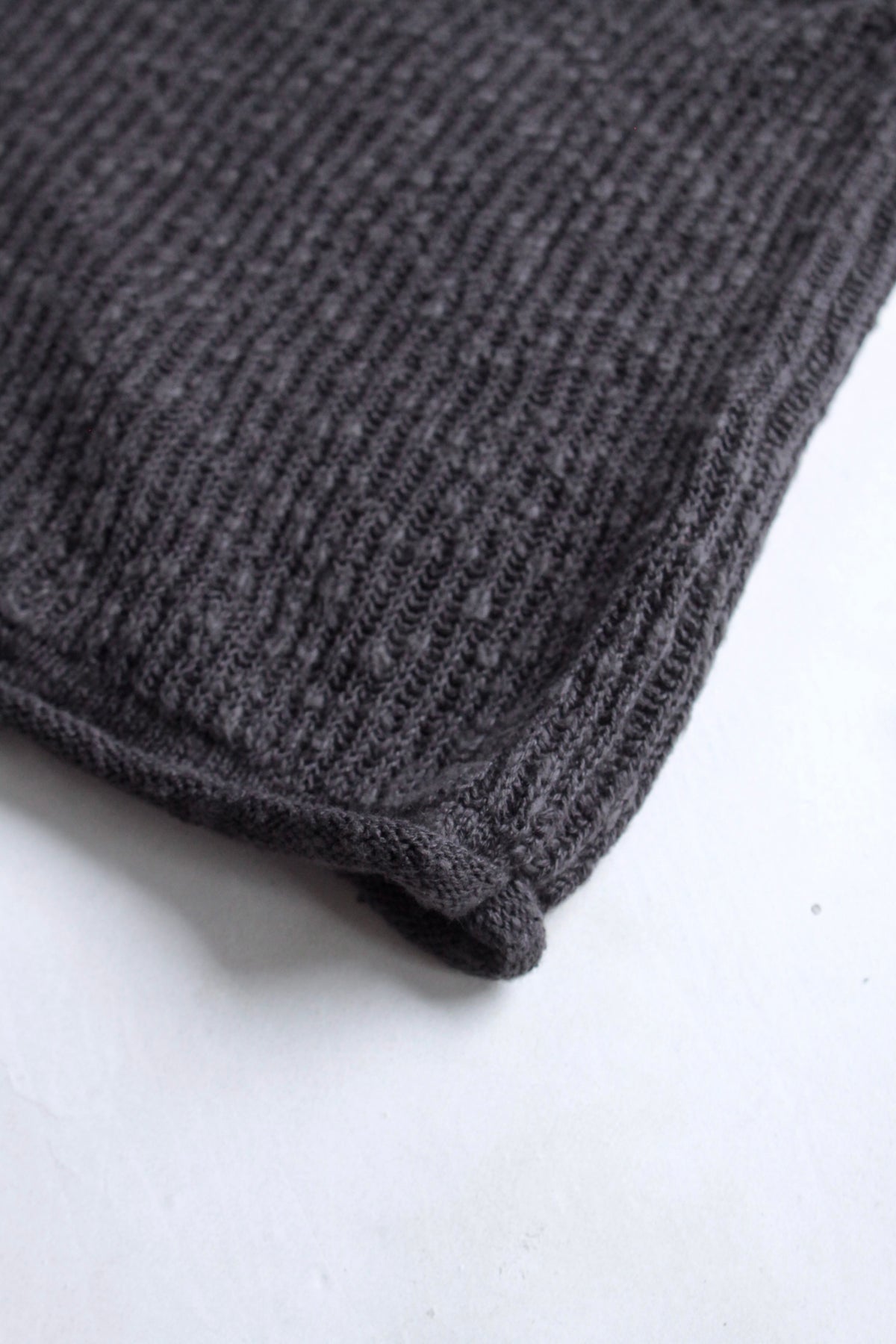 nakedgauze / COTTON LINEN LOOSE FIT SWEATER