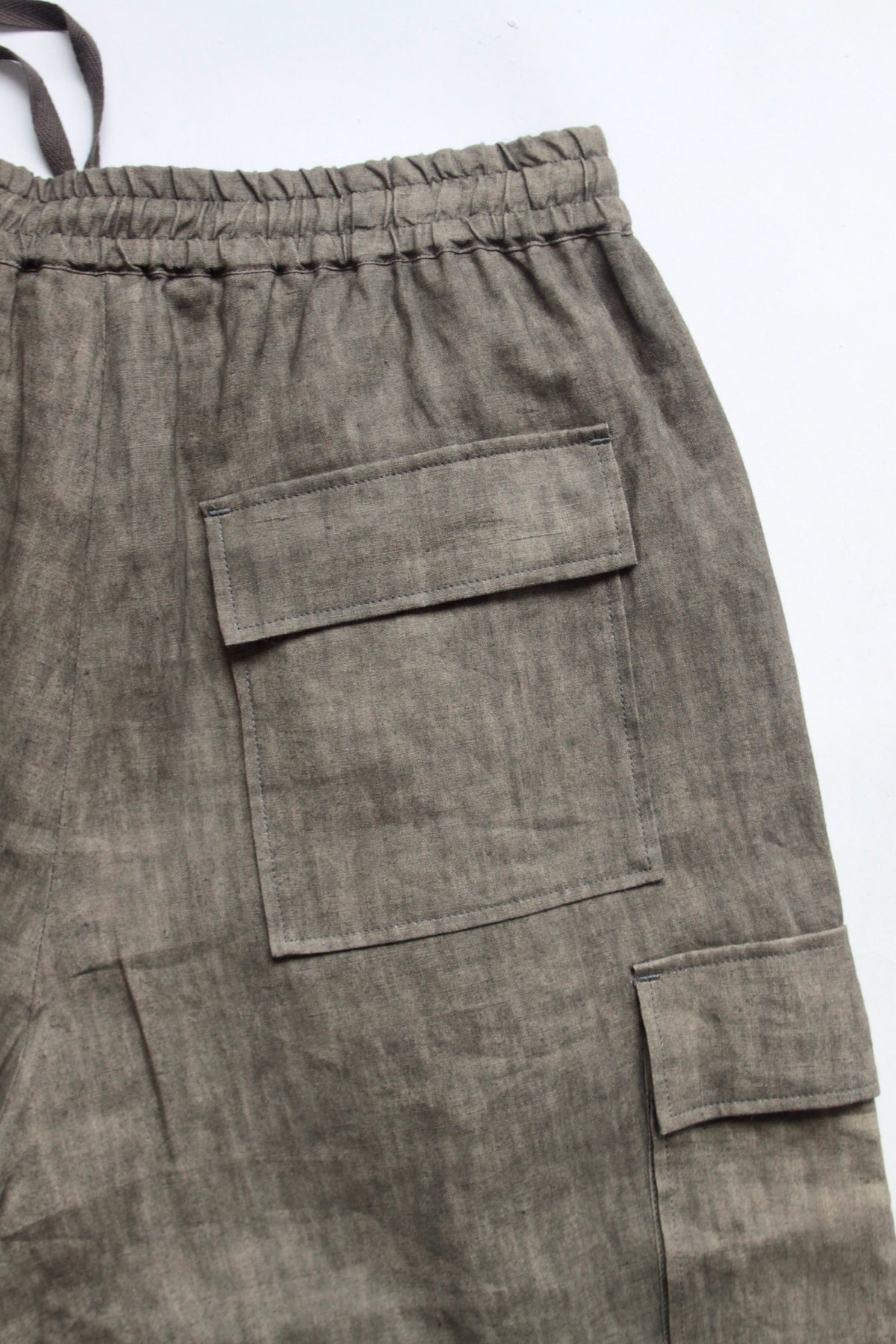 nakedgauze / SUMI LINEN WIDE EASY CARGO PANTS