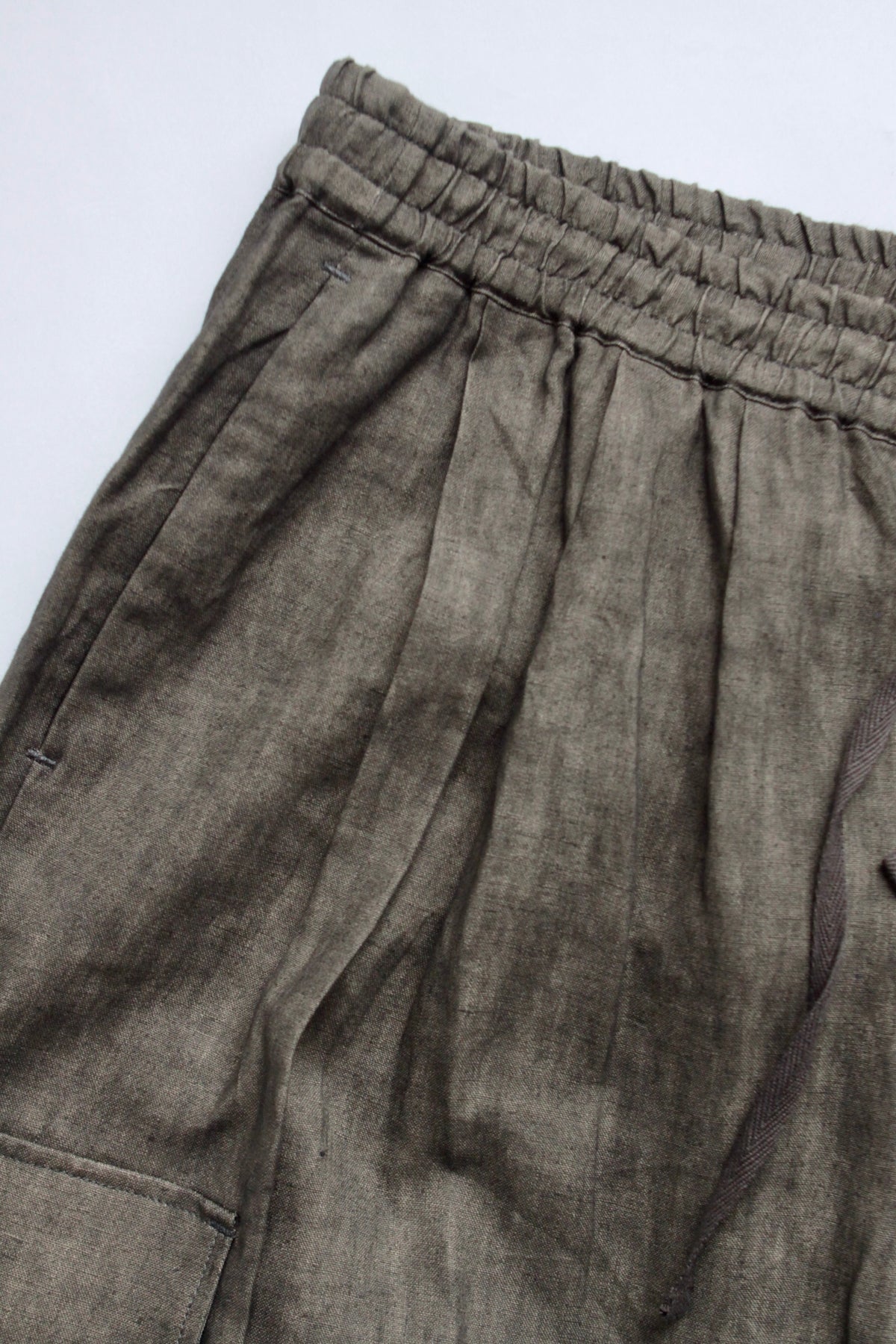 nakedgauze / SUMI LINEN WIDE EASY CARGO PANTS