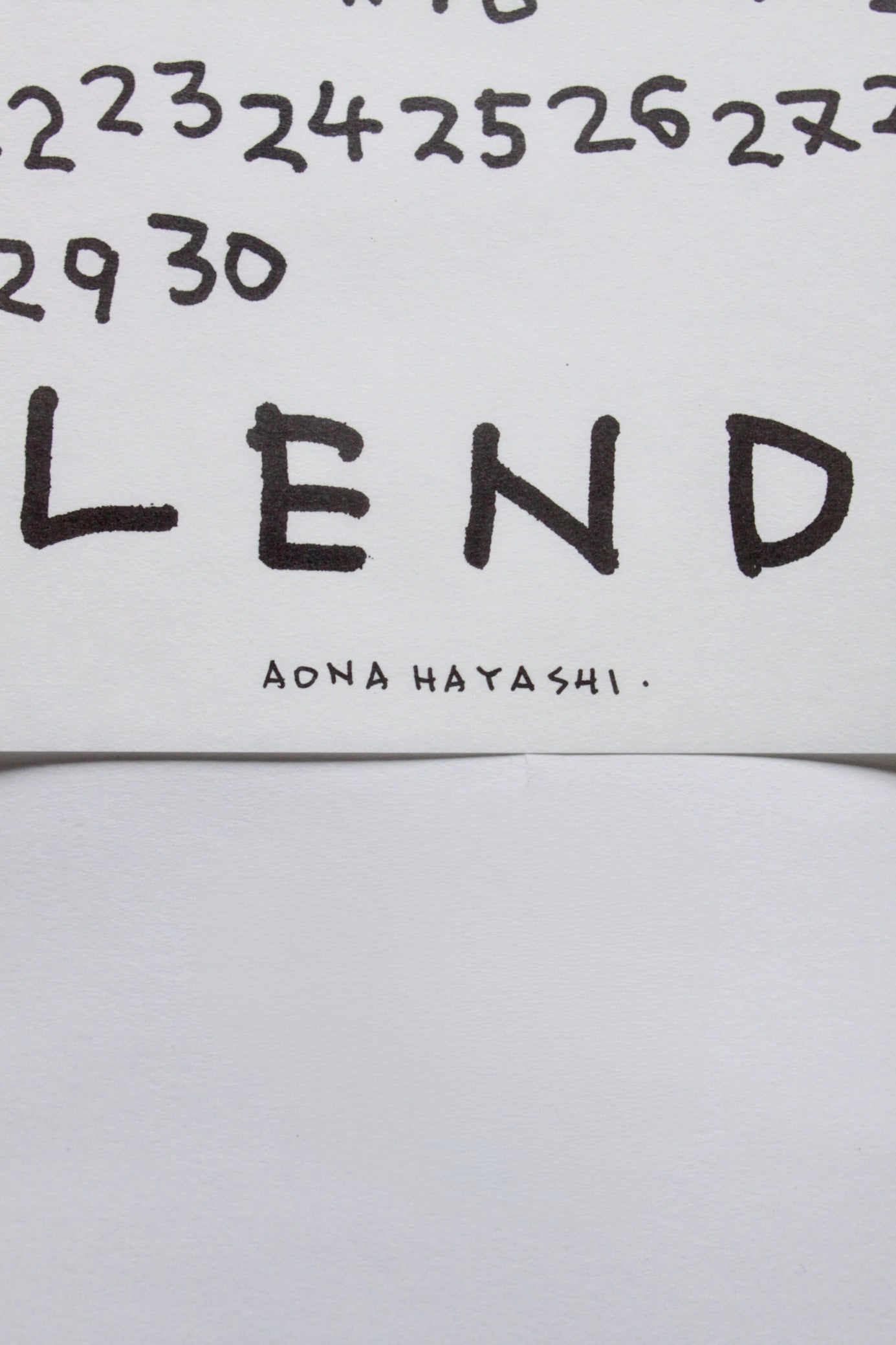 AONA HAYASHI / 2026 POSTER(折り)