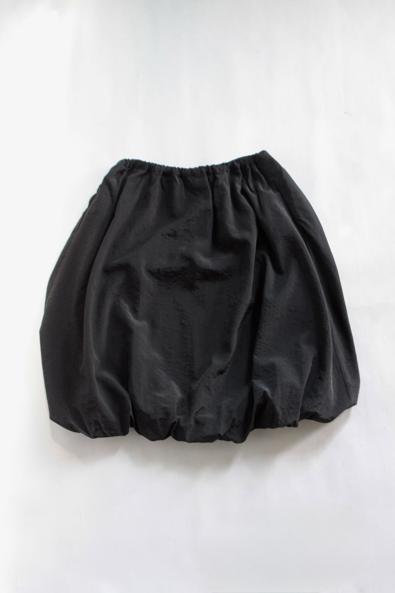 awasa /nylon silk bubble hem skirt