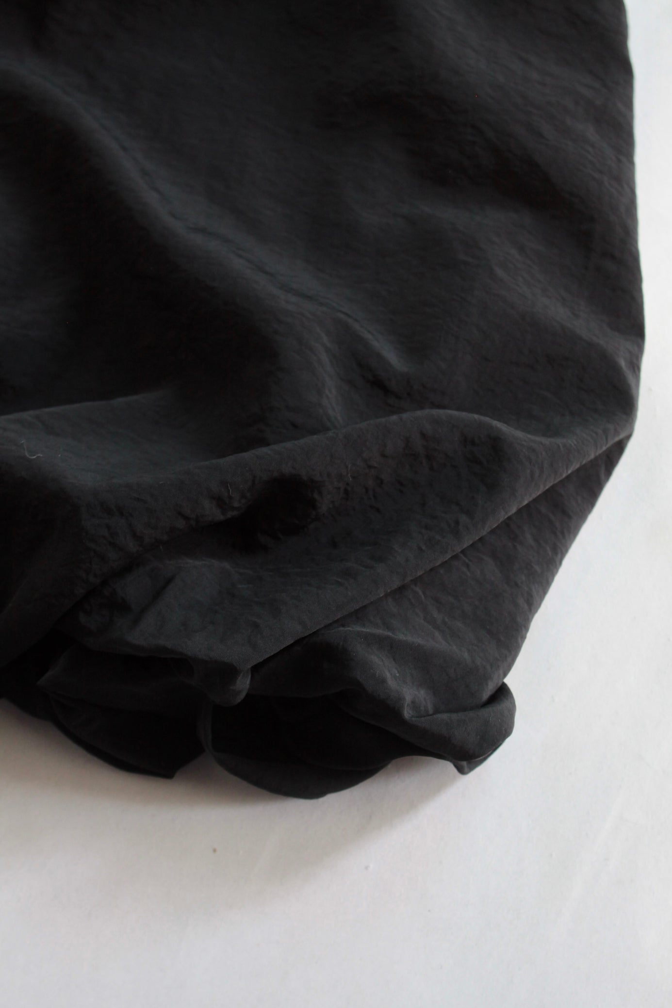 awasa /nylon silk bubble hem skirt