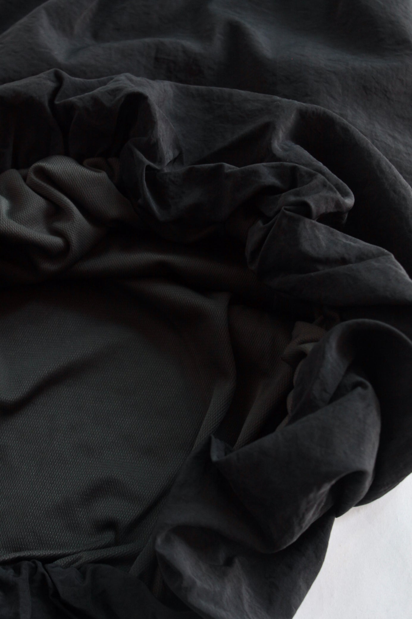 awasa /nylon silk bubble hem skirt