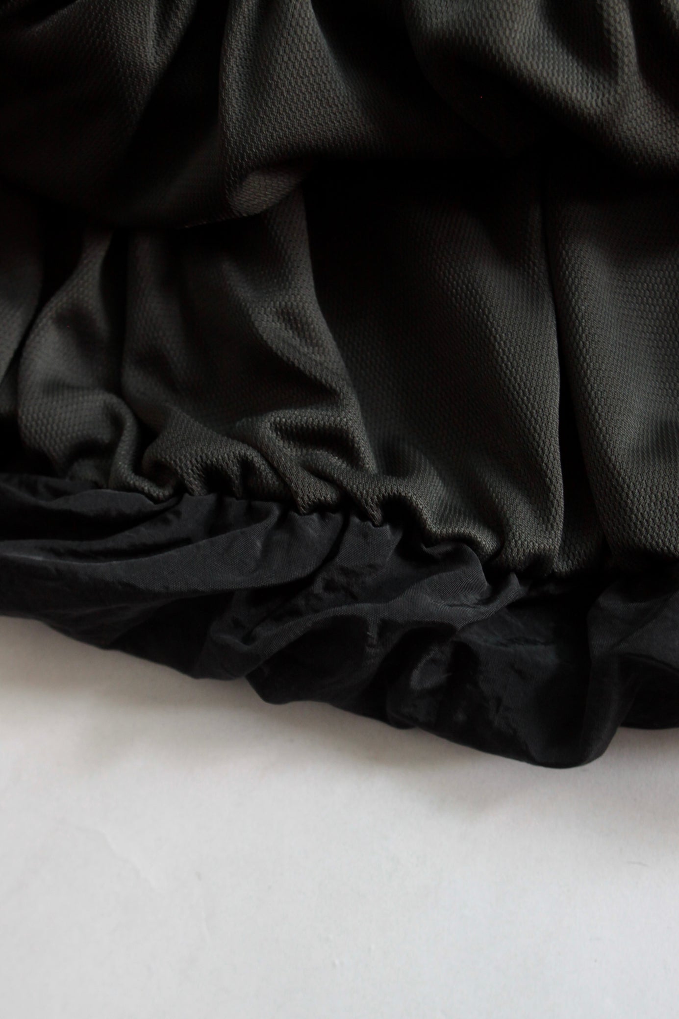 awasa /nylon silk bubble hem skirt