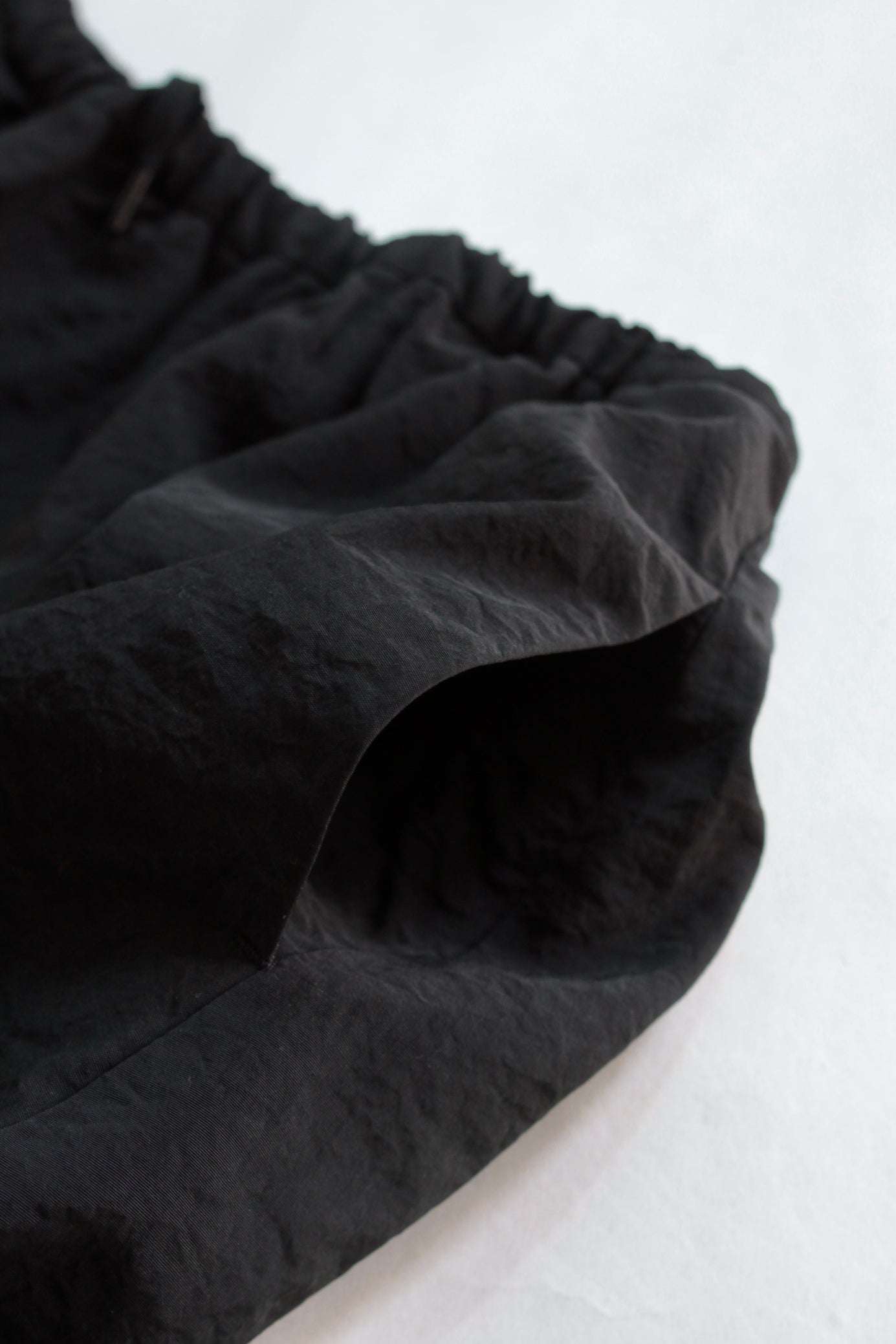 awasa /nylon silk bubble hem skirt