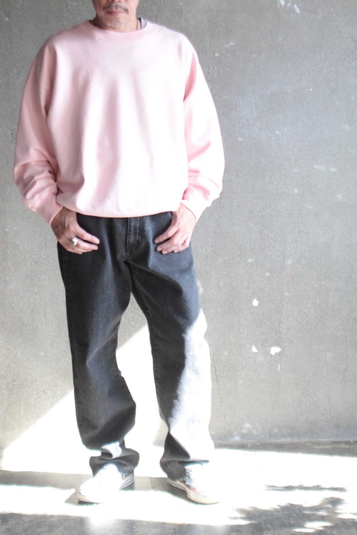 awasa /supima aging cotton crew neck sweatshirt