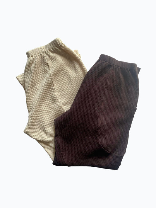 ANDER / WAFFLE CURVY PANTS