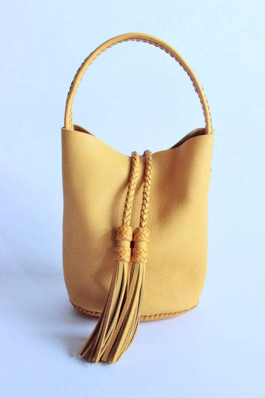 amarillo / Bucket Bag With Tassels